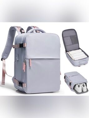 Coofay Travel Airline Approved Carry On Backpack - Lavender/Pink
